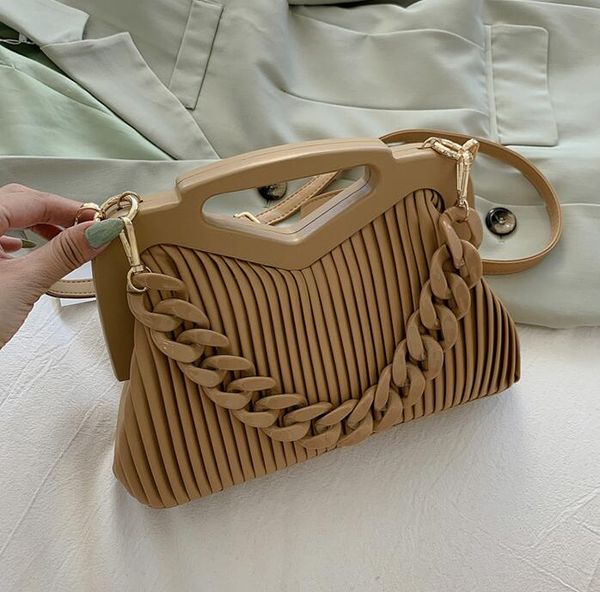 

wholesale women handbags personality triangle chains shoulder bags small fresh candy-colored striped handbag winter solid color leather chai, Black;red