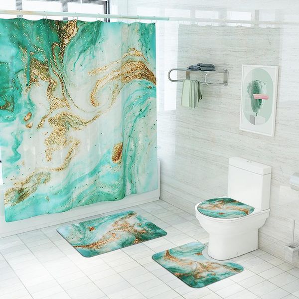 

modern bathroom bath mats set and shower curtain waterproof anti slip bathtub floor rug room washable machine