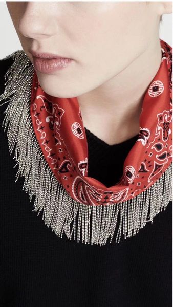 

scarves silk plain weave fixed bead fringed triangle scarf red printed ethnic, Blue;gray