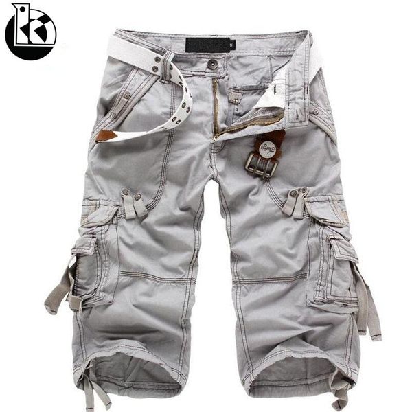 

men's pants tactical camouflage camo cargo shorts men 2021 casual male loose work man military short 29-38, Black