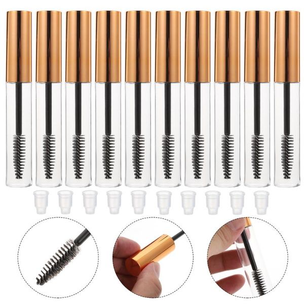 

storage bottles & jars 10pcs 10ml empty mascara tubes container with wand eyelash cream bottle