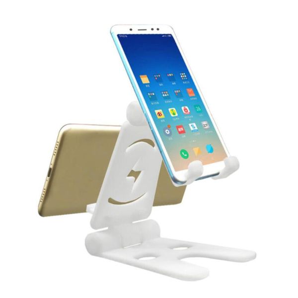 

cell phone mounts & holders double holder deskfolding stand creative multifunction mount for cellphone tablet (white)