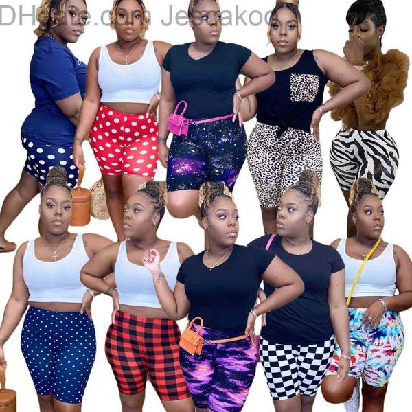 2022 Mulheres Verão Calças Curtas Plus Size Leopard Impresso Locomotiva Academia Running Leggings Moda Casual Classic Classic Popular Shorts S-3XL