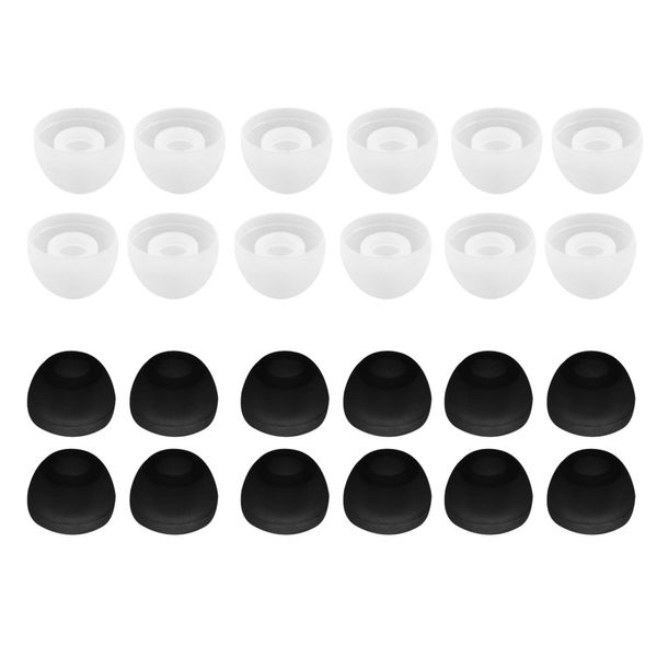 Earbuds de silicone Eartips no fone de ouvido Capa de fone de ouvido Capa Substituição Earbud Bud Dicas S / M / L 4.5mm 24 pcs / lote