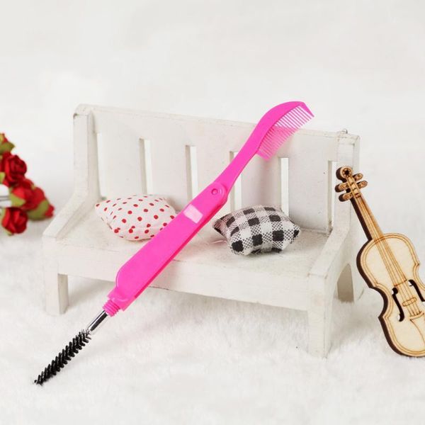 

professional double head eyelash comb eyebrow brush makeup tool sale portable folding mini tslm11