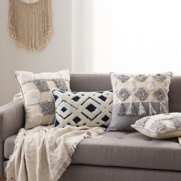 

cushion/decorative pillow boho throw cases nordic decor tufted cushion cover tassel macrame luxury for bed sofa home pillowcase