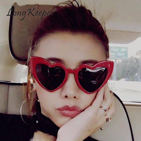 

sunglasses ladies cat eye women vintage heart sun glasses trend 2021 personality shaped retro lunette de solei, White;black