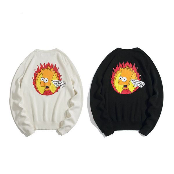 

correct version off style white mohair simpson knitted sweater base coat, White;black