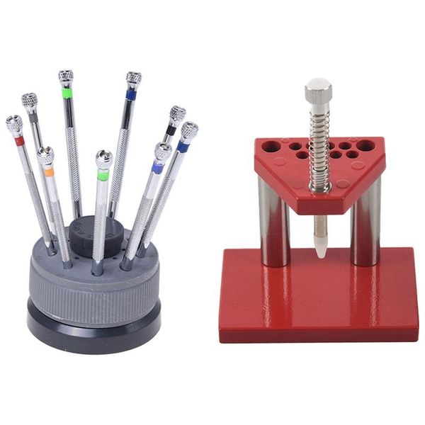 

repair tools & kits kit with 9 screwdrivers lame reserve base for watchmaker clock clockmakers watchmakers press