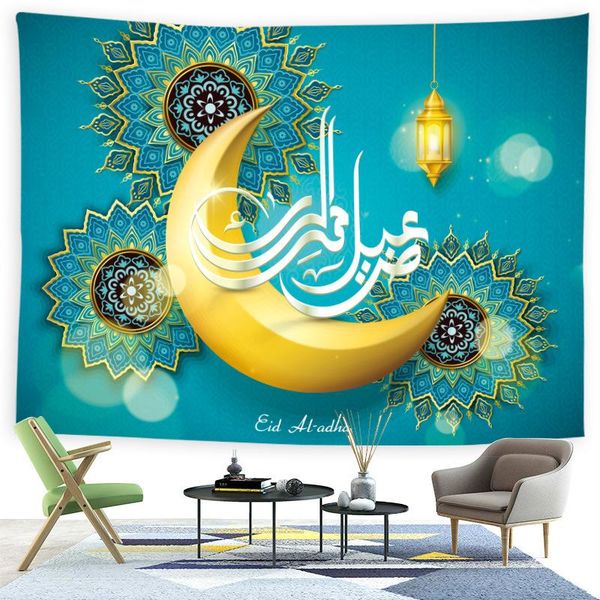 

tapestries ramadan decor half moon printed wall hanging tapestry 150*130cm