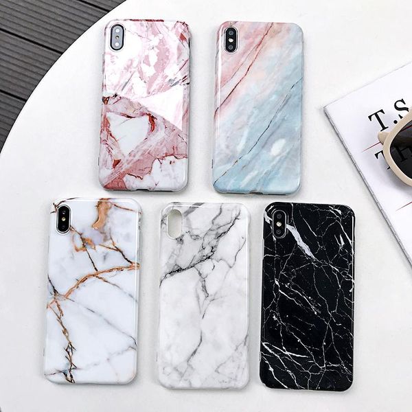 

cell phone mounts & holders glossy silicone case for xr xs max 6s 7 8 plus cover marble imd anti-knock soft mobile bag shell coqu