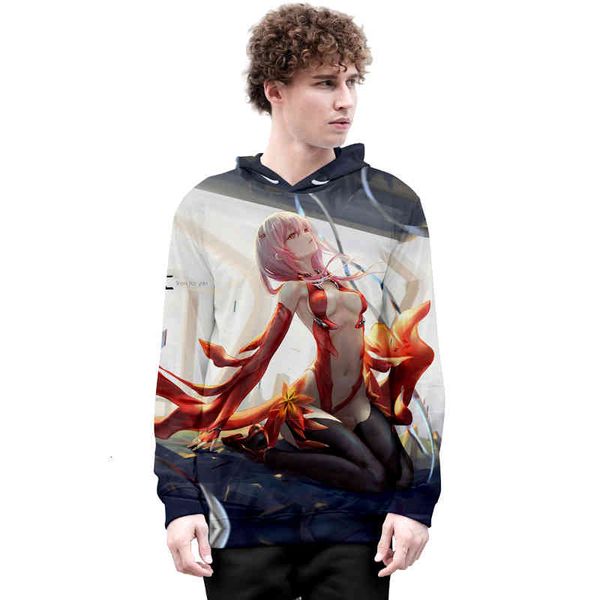 

women's hoodies & sweatshirts male/female autumn/winter personality polyester anime cotton culprit crown 3d fashion long sleeve hoodie, Black