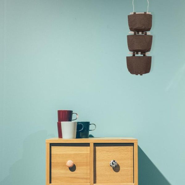 

Set Wall Integrated Bags Connected Hanging Baskets Artistic Storage Pouch Sundries Organizer For Home Shop Coffee Boxes & Bins