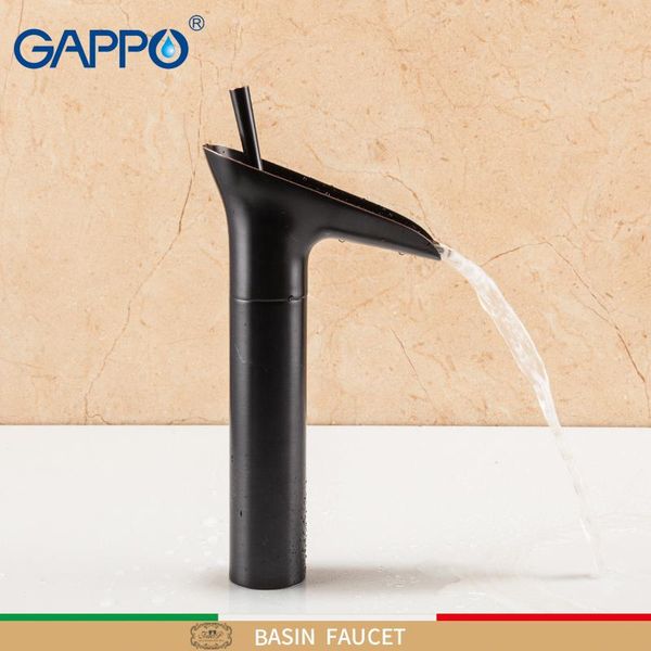 

bathroom sink faucets gappo basin black waterfall faucet brass mixer golden tap torneira griferia