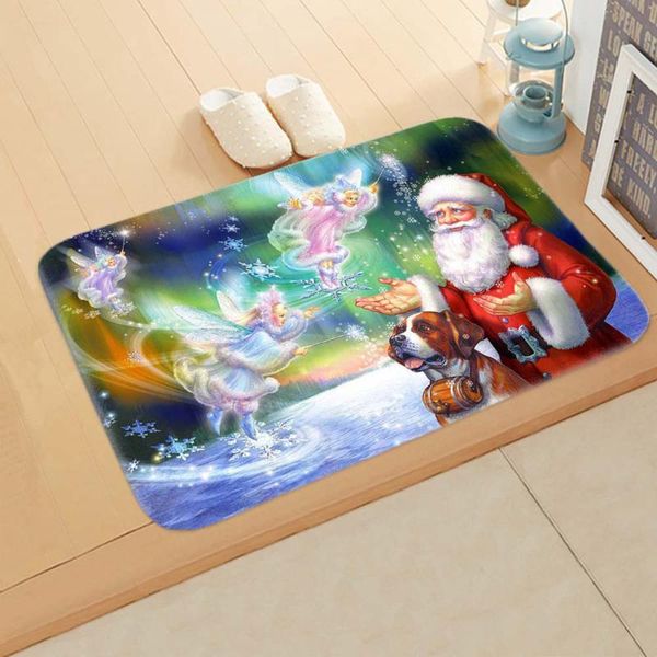 

bath mats decoration christmas door mat polyester flannel merry floor room