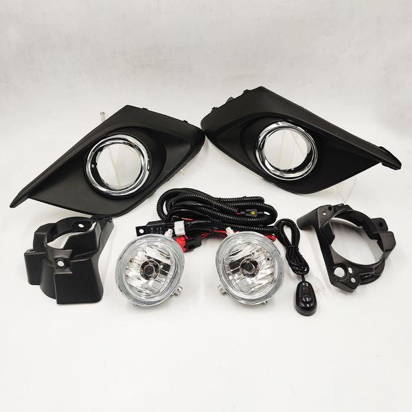 

1set front bumper fog light fog lamp modification set for mazda 3 axela 2014 2015 2016 with light switch chroming cover