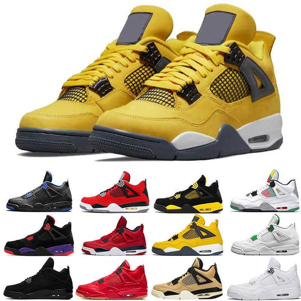 

jumpman 4 4s neon black cat men basketball shoes lightning starfish fire red pink cactus jack bred loyal blue fi mens trainers sports