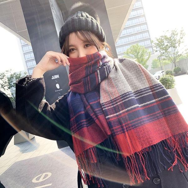 

scarves winter scarf tessel soft warm pashmina female shawl wraps bufanda borla echarpe hiver cicartiz invierno mujer cachecol, Blue;gray