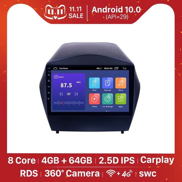 Android 10.0 2din Car dvd Radio Player Per Il 2009 2010 2011 2012-2015 Hyundai IX35 GPS Multimedia Con Bluetooth obd2 4GB di RAM