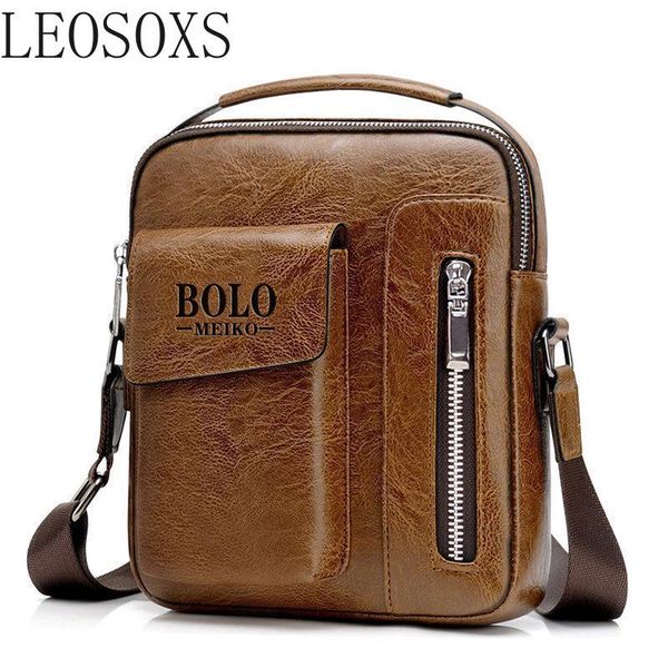

waist bags male's crossbody bag casual business leather men's messenger vintage men big zipper shoulder handbags
