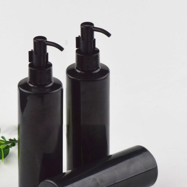 

liquid soap dispenser pump bottle travel 250ml with 3pcs black for bathroom