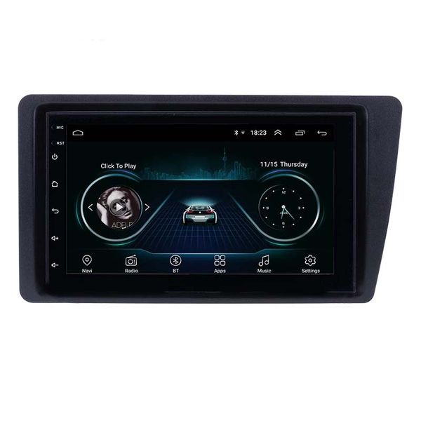 Android Car DVD Radio Head Unit Player para 2001-2005 Honda Civic Hand Hand Drive GPS Navegação Suporte Espelho Espelho SWC
