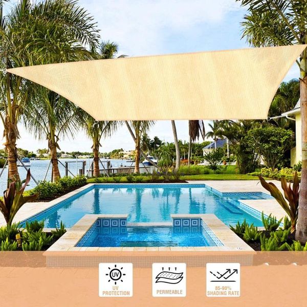 

shade sun sails canopy rectangle, 95% uv blockage for patio, garden, pergola, backyard, outdoor facility & activities -beige