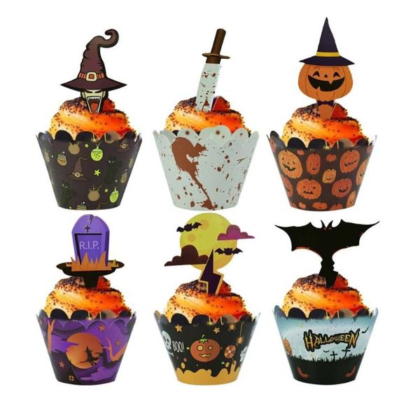 

other festive & party supplies bat pumpkin cupcake tray halloween decoration cake er muffin cases paper cup wrapper