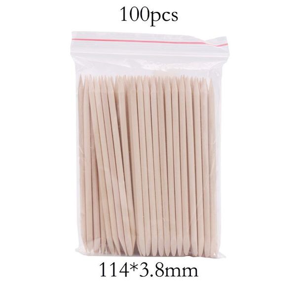 

cuticle pushers 100pcs orange sticks for nailswooden pusher & remover set - non-toxic, skin-safe wood tools manicure pedicure