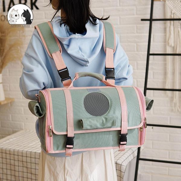 

fashion dog carrier bag quality korea breathable cat handbag foldable travel backpack puppy carrying mesh shoulder pet car seat covers
