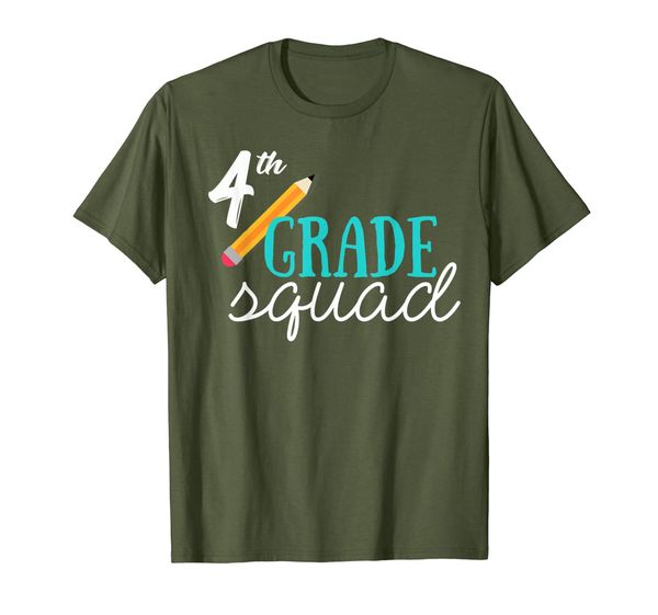

fourth grade squad teachers shirt 4th graders t-shirt, White;black