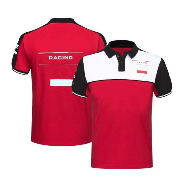 

f1 team lapel t-shirt, racing polo shirt, polyester quick-drying, the same style is customized