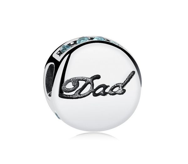 

fits pandora bracelets 30pcs dad crystal silver charms beads silver charms bead for wholesale diy european necklace jewelry, Black