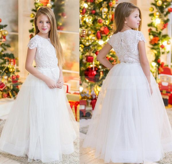 

girl's dresses princess a line flower girl dress lace tulle two piece children christmas year wear party gown, Red;yellow