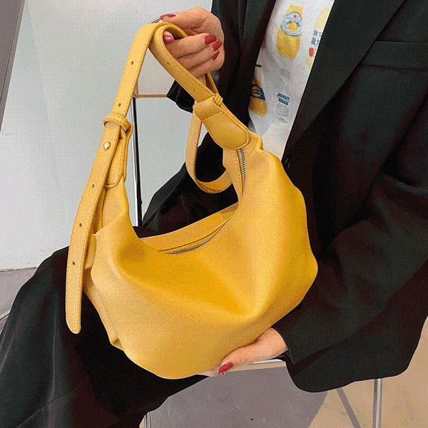 

evening bags brand women handbags solid ladies hobos female soft leather shoulder bag vintage crossbody simple casual sac