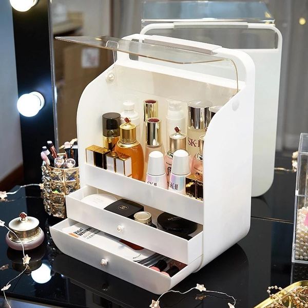 

cosmetic box large capacity bag household storage dressing table lipstick rack bags & cases