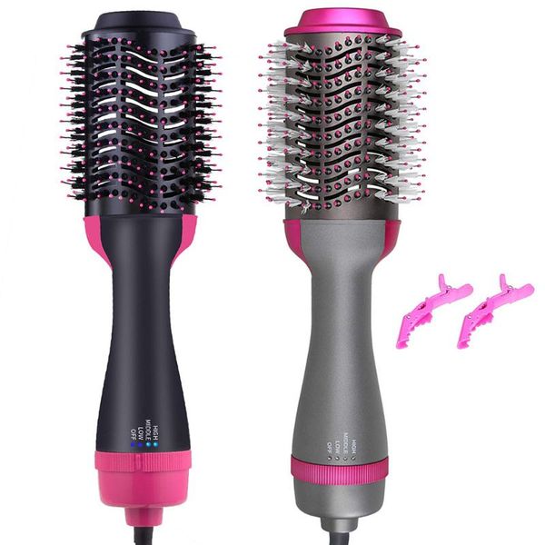 

electric hair brushes salon 2 in 1 air brush professional dryer blow curling iron rotating hairdryer hairstyling