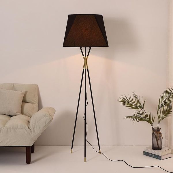 

nordic led glas metal tripod lamp lampara de pie rattan floor lamps