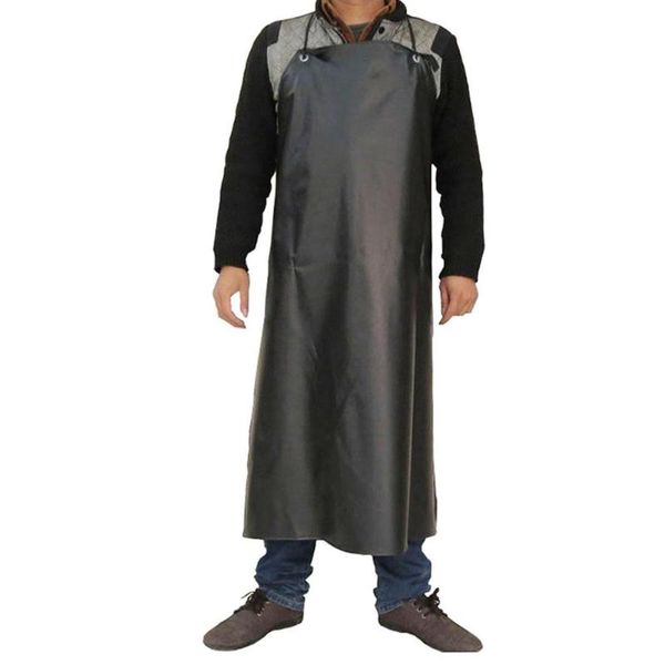 

aprons waterproof anti-oil leather apron chef thickening long acid and alkali antifouling oilproof restaurant cooking