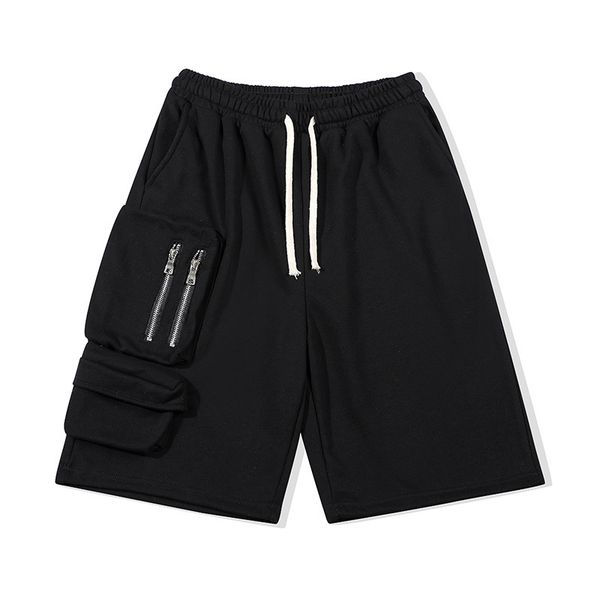 

fashionable shorts functional wind multi pocket tooling men's brand sports pants street trend loose five point guard, White;black
