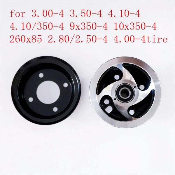 

motorcycle wheels & tires electric scooter 3.00-4 3.50-4 4.10-4 4.10/3.50-4 9x3.50-4'' wheel rim 4 inch alloy 6202 bearing hub fit