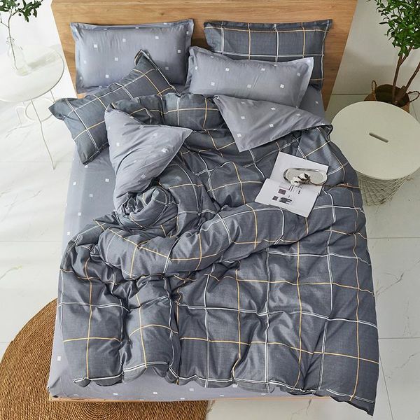 

bedding sets bedroom 3/4pcs king size duvet cover pillowcases flat sheet drop gentleman boy gift