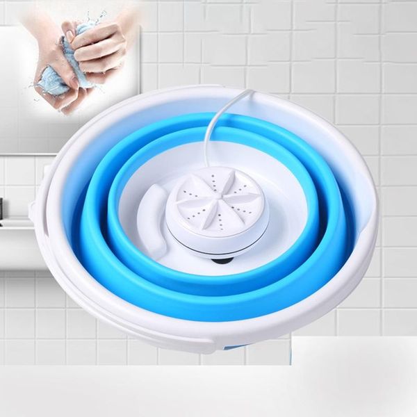 

buckets modern folding laundry tub basin portable mini washing machine automatic clothes bucket usb dormitory