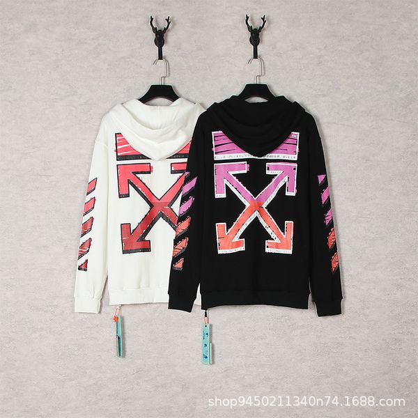 

aw2021 off new geometric arrstyle print casual hooded zipper jacket for men and women, Black;brown