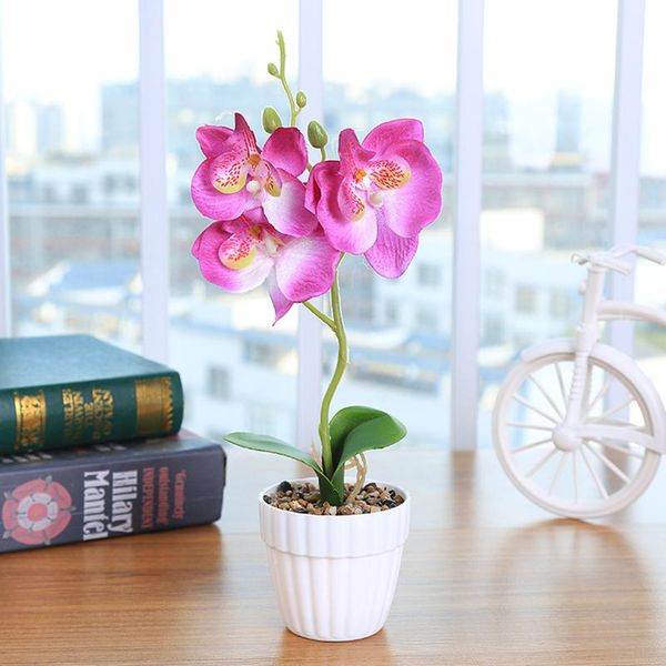 

decorative flowers & wreaths artificial butterfly orchid silk fake flower home wedding party decoration phalaenopsis bouquet