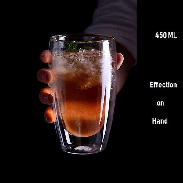 

wine glasses 350/450 ml double wall milk coffee cups nice cold water beer tea s glass elegant fruit juice mugs drinkware drop