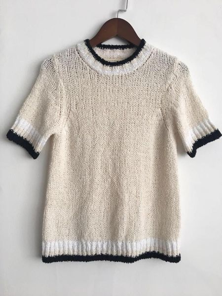 

elfstyle women stylish contrast knitting sweater women's sweaters, White;black