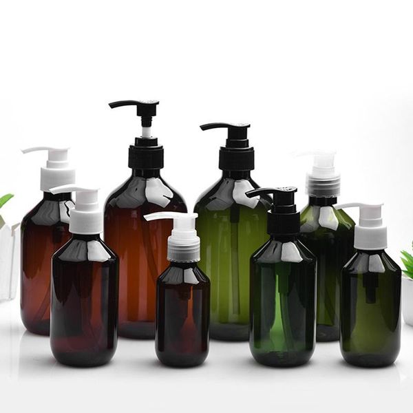 

storage bottles & jars 100/150/200/300/400/500ml empty plastic lotion pump shampoo refillable bottle cosmetic container liquid soap dispense