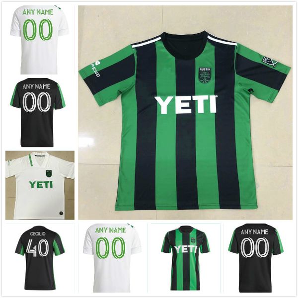 

2021 austin fc soccer jerseys inaugural mls 21 22 home black away white dario conca kleber xavier baez customize football shirts, Black;yellow