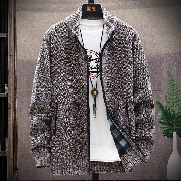 

men's sweaters winter and autumn casual sweatercoat solid color male cardigan knit clothes top, White;black